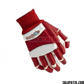 Guantes Hockey Segundo Palo Retro Rojo Blanco